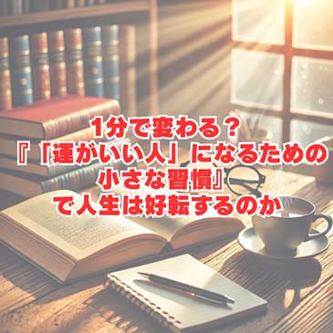 【読書感想文】1分で変わる？『「運がいい人」になるための小さな習慣』で人生は好転するのか