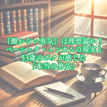 【読書感想文】『働かない勇気』は理想論か? ベーシック・インカムの現実と53歳のボクが感じた「本当の勇気」