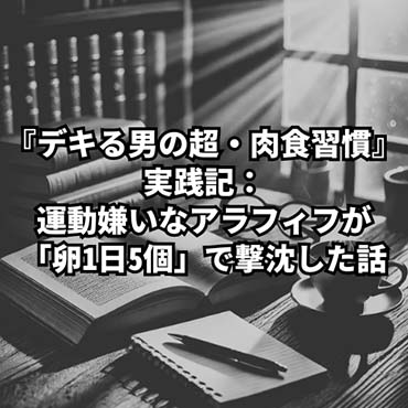 【健康】『デキる男の超・肉食習慣』実践記：運動嫌いなアラフィフが「卵1日5個」で撃沈した話