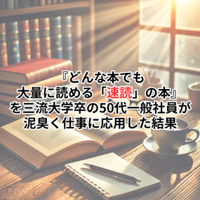 【読書術】『どんな本でも大量に読める「速読」の本』を三流大学卒の50代一般社員が泥臭く仕事に応用した結果【仕事術】