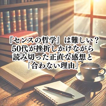 【自己啓発】『センスの哲学』は難しい？50代が挫折しかけながら読み切った正直な感想と「合わない理由」